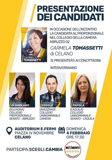 Presentazione dei candidati Carmela Tomassetti (Celano)