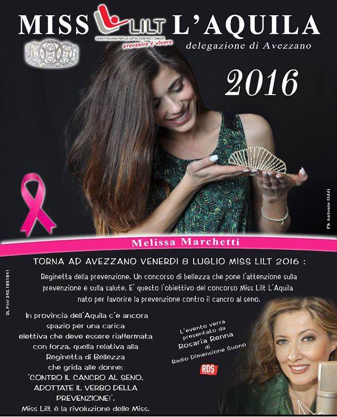Parte la maratona della bellezza al servizio dello scopo sociale 'Miss Lilt L'Aquila 2016'