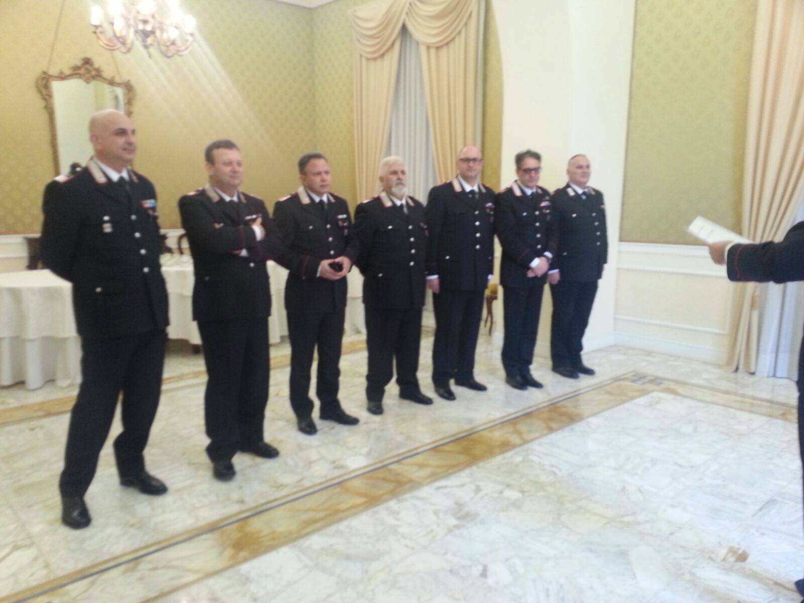 L’onore della Medaglia Mauriziana a 4 carabinieri in servizio nella Marsica