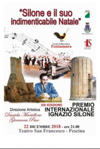 Presentato ufficialmente il programma conclusivo della XXI Edizione del Premio Internazionale Ignazio Silone