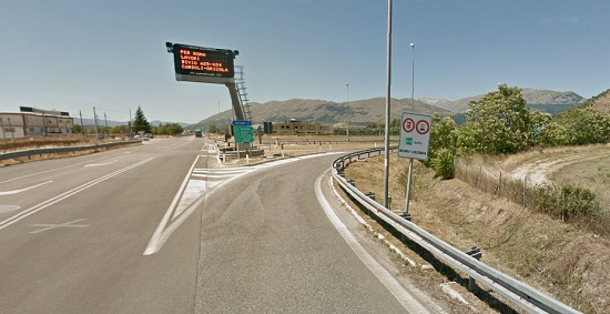 Autostrada A25, il 6 ottobre, chiusura dello svincolo di Aielli/Celano