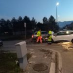 Avezzano, incidente al famoso stop tra via Sant'Andrea e via Paganini, due auto coinvolte