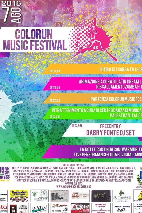 Al via a Balsorano la prima edizione della “Color Run Music Festival”