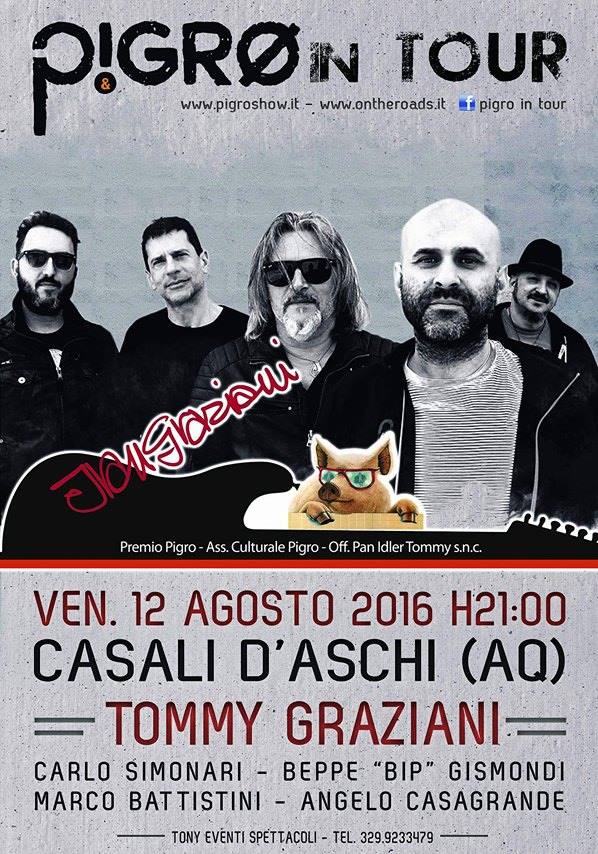 La band di "Pigro in tour" in concerto a Casale D'Aschi