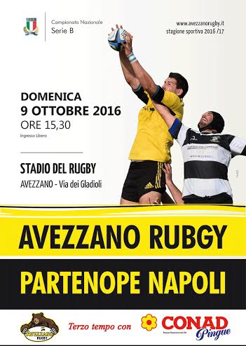 Esordio casalingo per l'Avezzano Rugby contro il Napoli