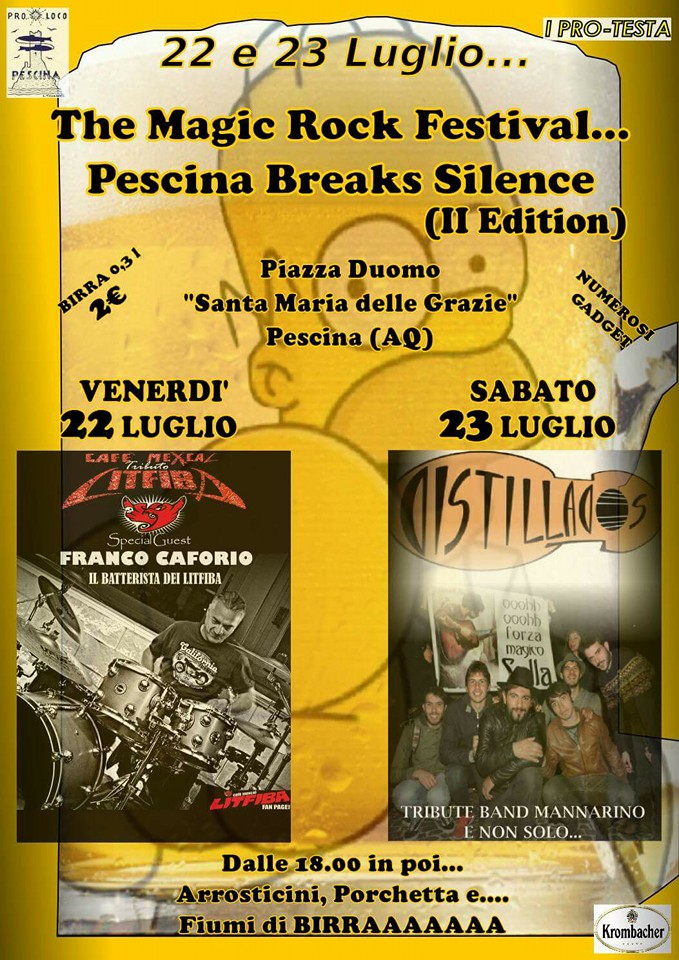 The Magic Rock Festival.. Pescina breaks silence