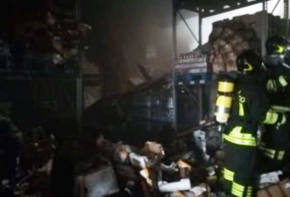 Carsoli, incendio alla struttura Madama Oliva, gravi danni alla struttura