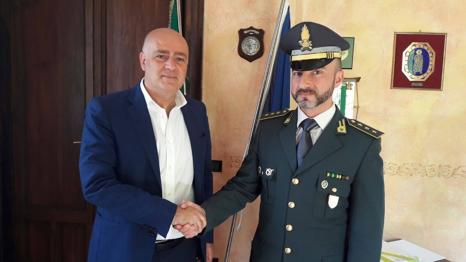 Il Sindaco De Angelis incontra il nuovo Comandante della GdF di di Avezzano Alessio Grillo