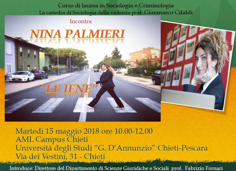 Nina Palmieri delle Iene all'Università D'Annunzio