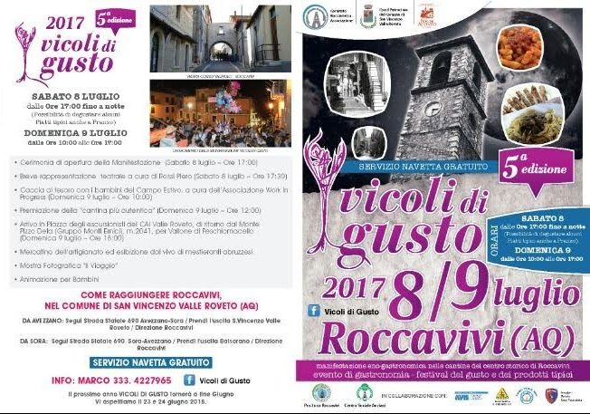 Torna Vicoli di Gusto: manifestazione eno-gastronomica nelle cantine del borgo di Roccavivi (San Vincenzo Valle Roveto)