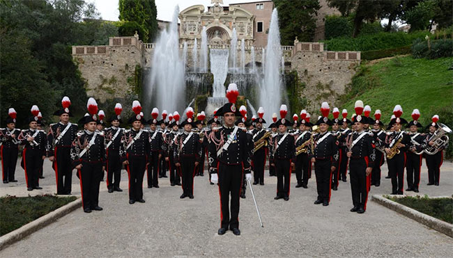 Concerto "Nuovo Giorno" con la Fanfara dei Carabinieri al Castello Orsini di Avezzano