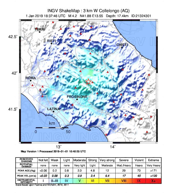 Scossa di terremoto avvertita tutta la Marsica, epicentro Collelongo, magnitudo 4.2