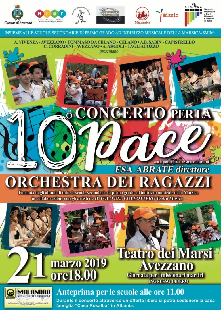 concerto della pace 2019 locandina