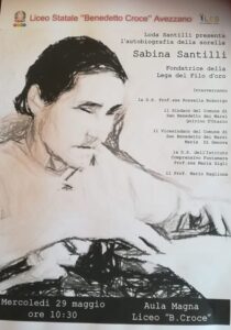 Presentazione della biografia di Sabina Santilli presso il Liceo Statale Benedetto Croce di Avezzano