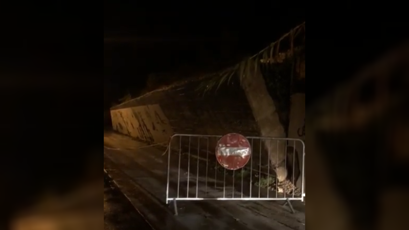 Maltempo Marsica, spunta il video del crollo del muro di contenimento a Morino