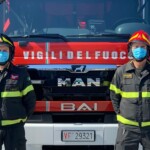 Saluto dei Vigili del fuoco e delle forze di Polizia al personale sanitario dell’ospedale San Salvatore