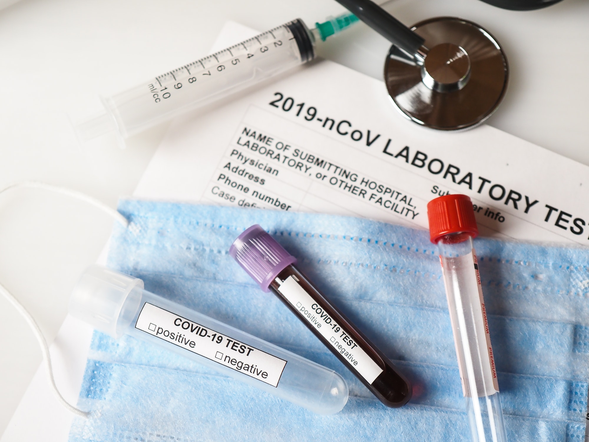Coronavirus COVID-2019 test concept