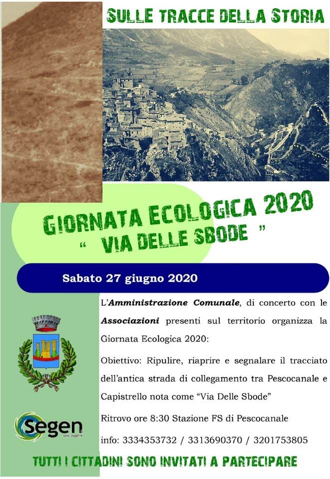 Programmata la giornata Ecologica 2020 a Capistrello