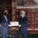 Collarmele, Don Franscesco Tudini riceve un riconoscimento dal ministro Bonafede