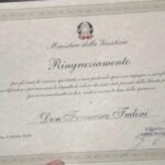 Collarmele, Don Franscesco Tudini riceve un riconoscimento dal ministro Bonafede