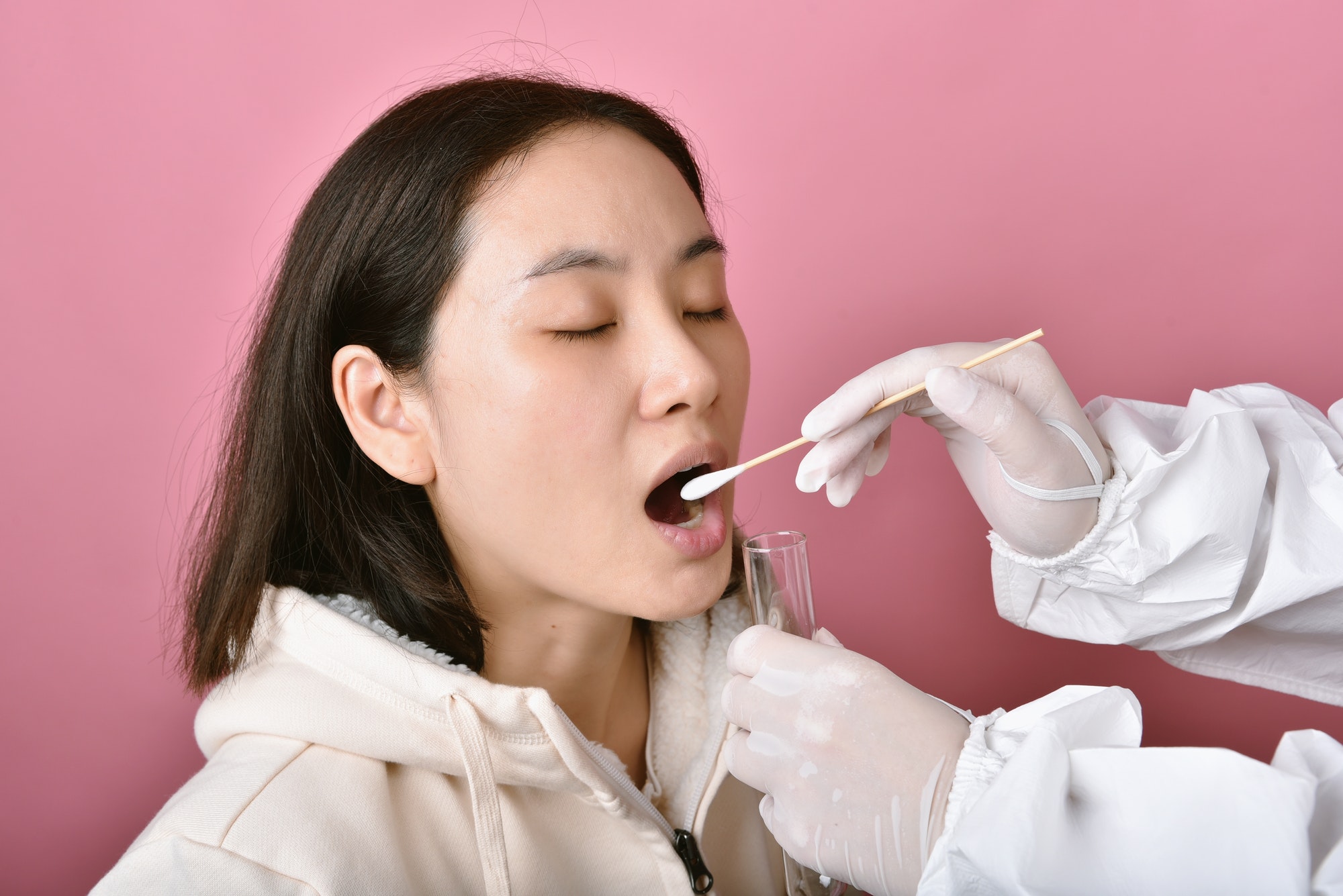 Coronavirus mouth swab test