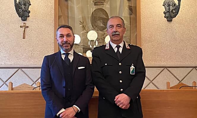 Il sindaco Vincenzo Giovagnorio e comandante del corpo della Polizia Municipale Paolo Ronci