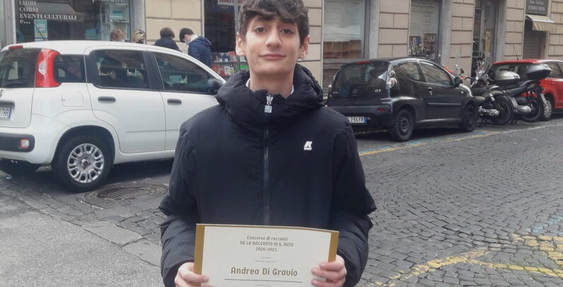 Andrea Di Gravio, liceale di Avezzano premiato al concorso nazionale "Ve lo racconto io, il mito!"
