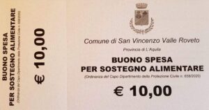 Buoni Spesa, il Comune di San Vincenzo Valle Roveto: "Vanno spesi entro mercoledì 17 marzo"