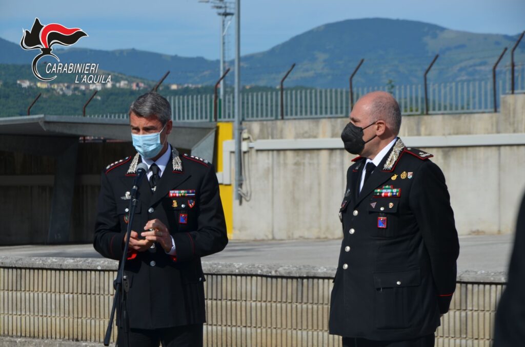 Il comandante della Legione Carabinieri “Abruzzo e Molise” Cerrina in visita a L’Aquila per il saluto di commiato