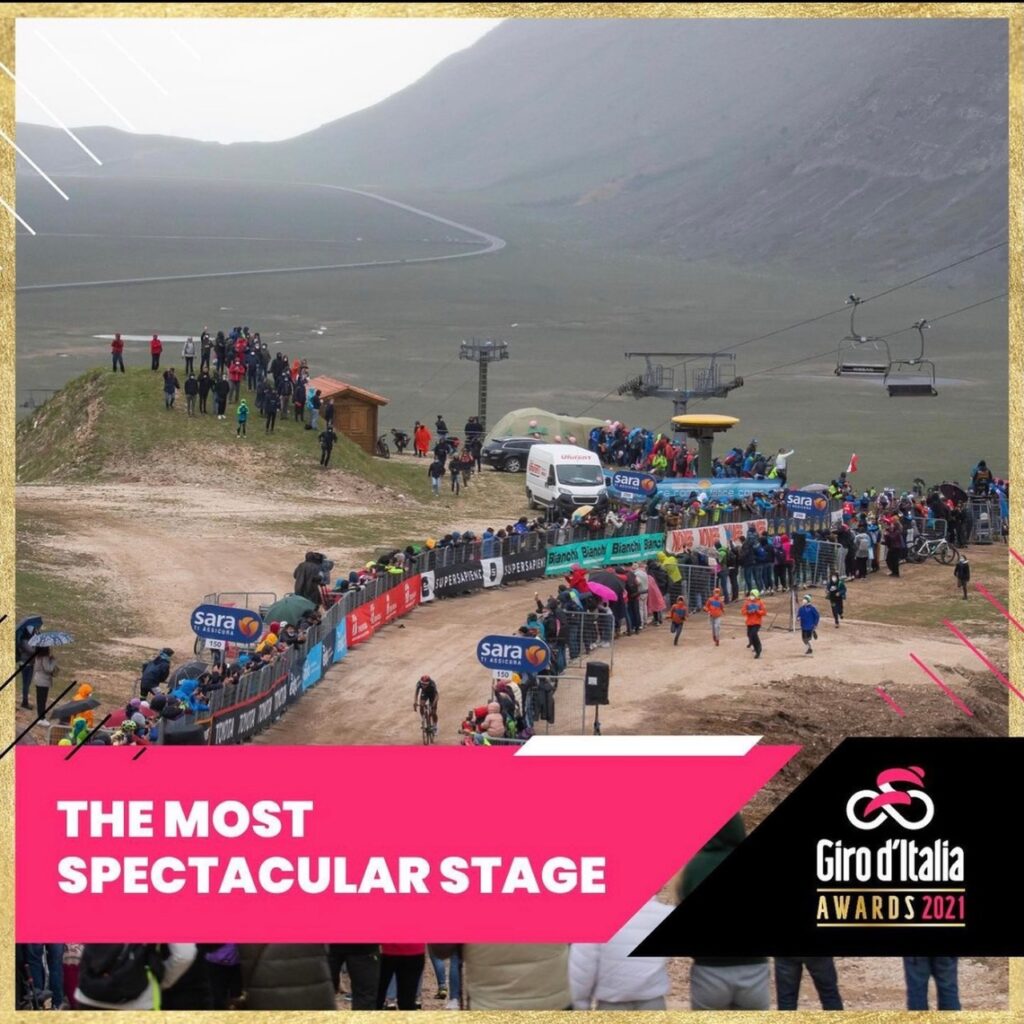 Lo sterrato di Campo Felice vince il concorso “Giro d'Italia Awards”
