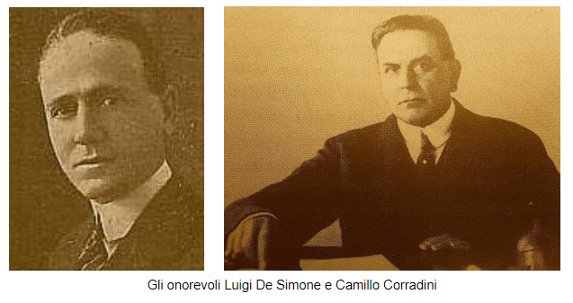 Gli onorevoli Luigi De Simone e Camillo Corradini