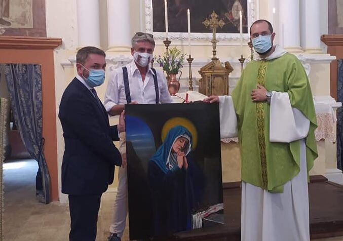 L’artista Ernesto Santaniello dona alla comunità di Tagliacozzo un suo dipinto