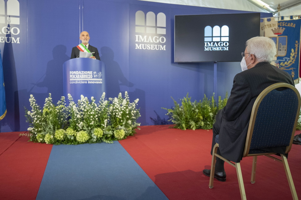 Il Presidente Mattarella in Abruzzo: ha inaugurato il polo culturale "Imago Museum" a Pescara