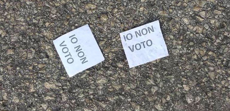 Io non voto: i foglietti ritrovati per strada a Tagliacozzo