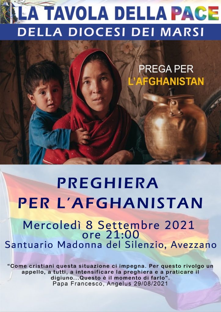 Preghiera per l'Afghanistan presso il Santuario della Madonna del Silenzio di Avezzano l'8 settembre