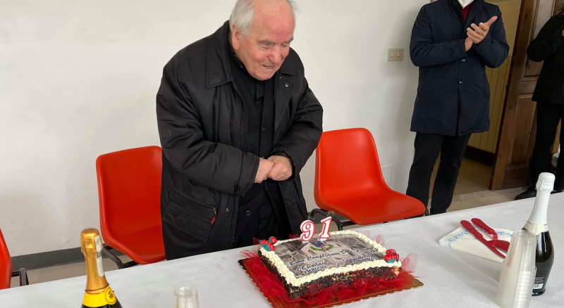Civitella Roveto ha festeggiato i 91 anni del parroco don Franco Geremia