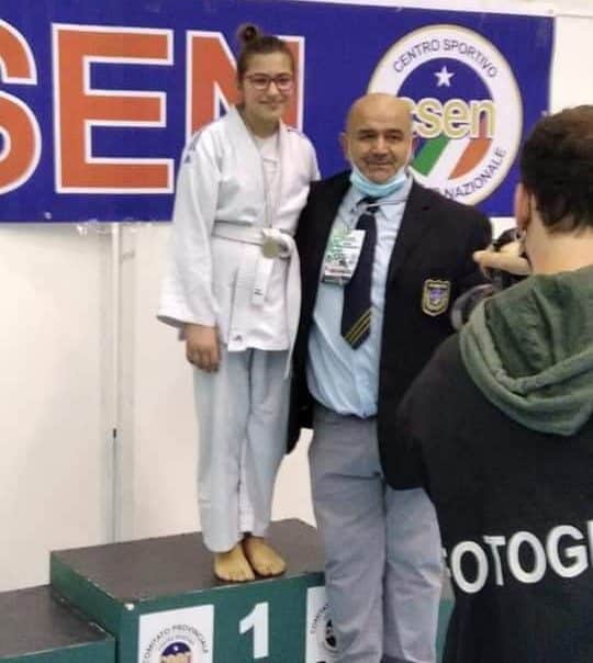 La giovane judoka Avezzanese, Michelle Coccia 1° classificata al torneo "Il piccolo Samurai" di Velletri