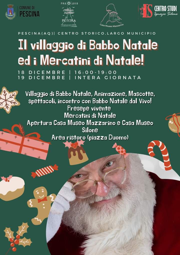 Al via a Pescina la prima edizione del “Villaggio di Babbo Natale”