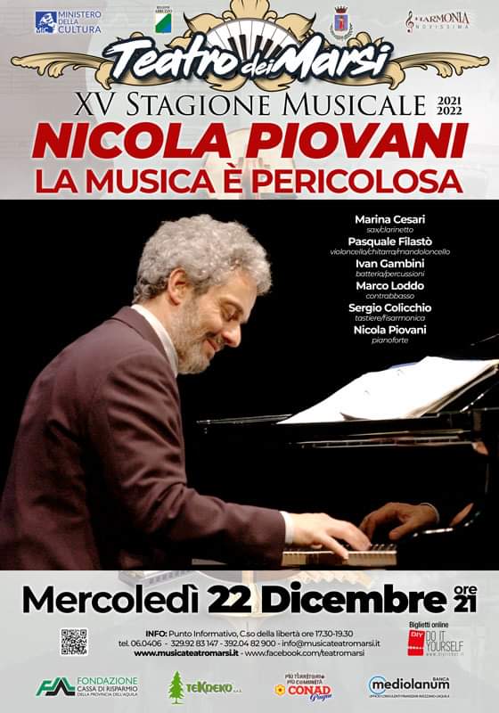 Il premio Oscar Nicola Piovani al Teatro dei Marsi nella serata del 22 dicembre