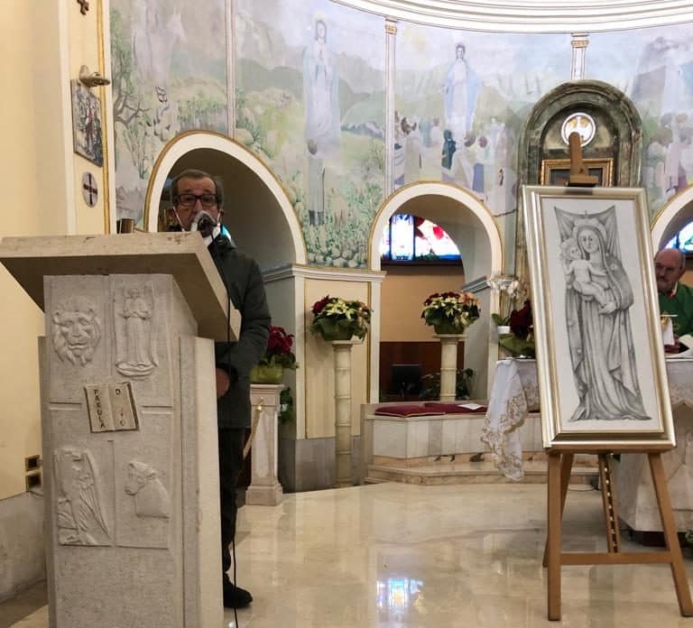 Inaugurato e benedetto il quadro dedicato alla Madonna di Pietraquaria, dono dell’artista Vincenzo Corsi