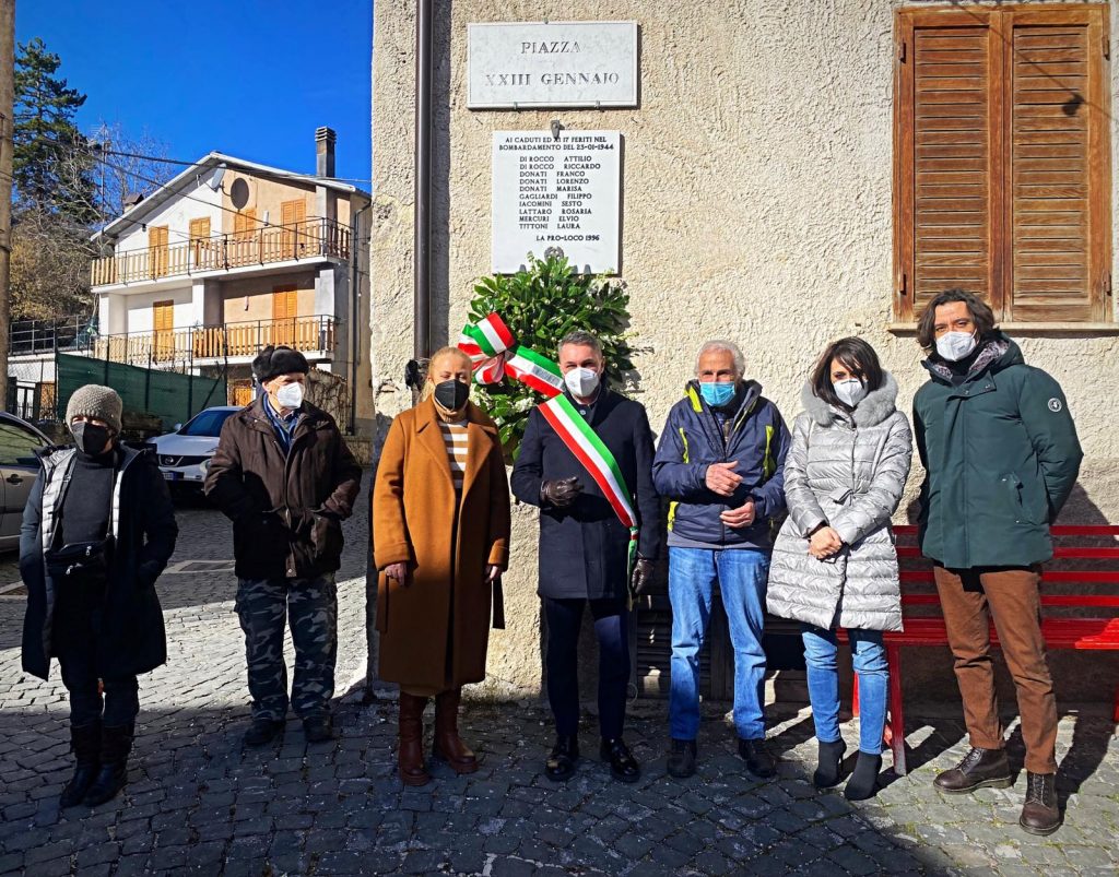 L’Amministrazione comunale di Tagliacozzo commemora le vittime civili del bombardamento del 23 gennaio 1944 a Roccaccerro