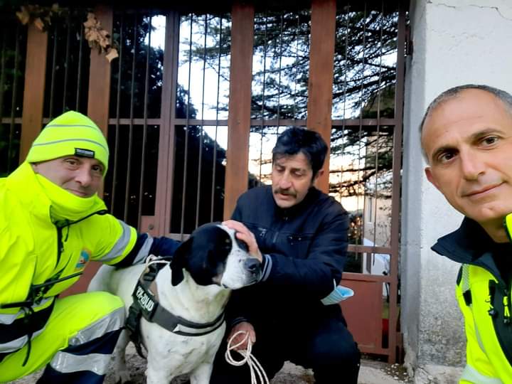 Ritrovato il cagnolino Jack grazie al drone, pilotato da Stefano Rosati, e all'intervento dei Volontari Peligni: "Una solidarietà che mi commuove"