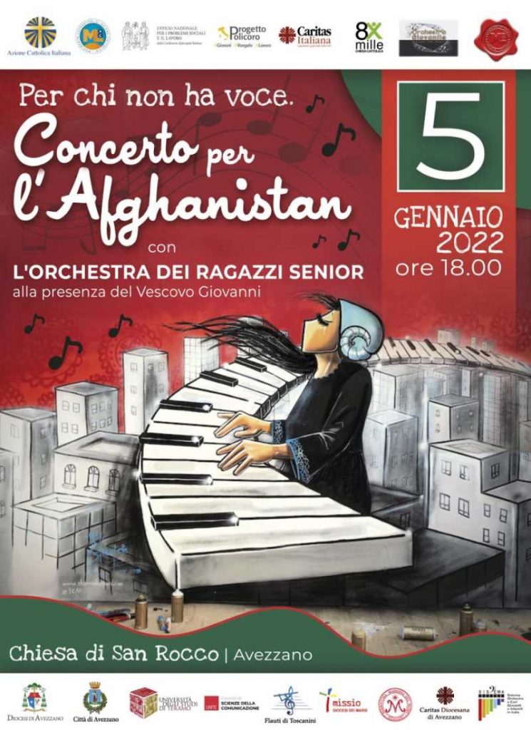 Per chi non ha voce, l'Orchestra dei Ragazzi Senior in concerto per l'Afghanistan domani nella chiesa di S. Rocco ad Avezzano