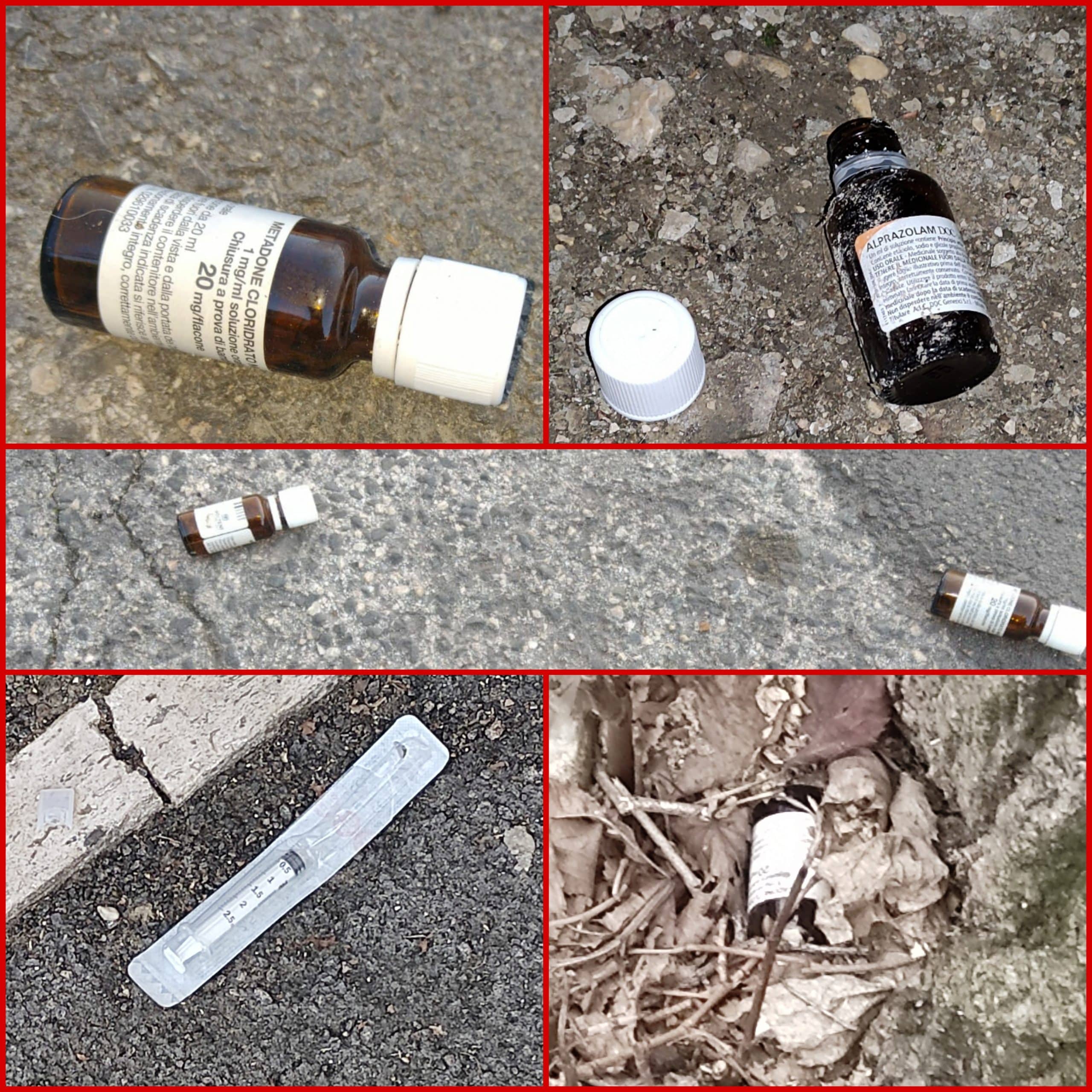Farmaci usati come droghe da strada: il centro di Avezzano invaso da siringhe, metadone e xanax
