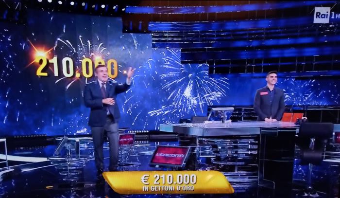 Il giovane abruzzese Lorenzo vince 210.000 euro all'Eredità su Rai 1
