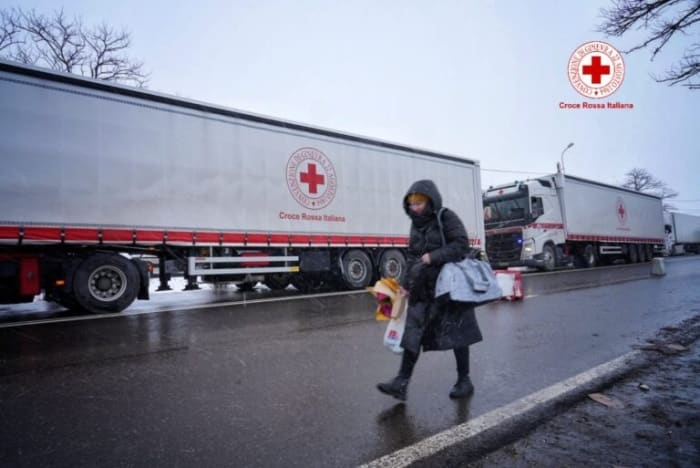 Giunti a destinazioni i Tir della Croce Rossa partiti da Avezzano con gli aiuti per la popolazione ucraina