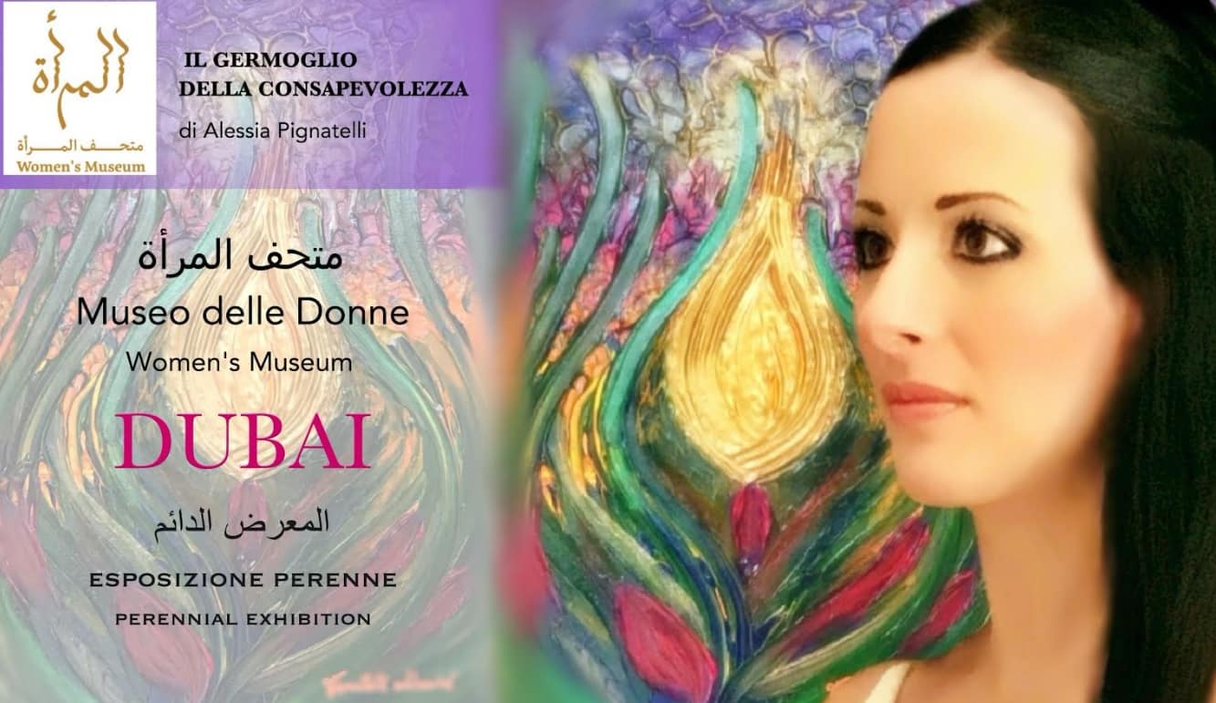 Slancio al “Made in Italy”, acquisito al Museo delle Donne di Dubai un dipinto di Alessia Pignatelli 