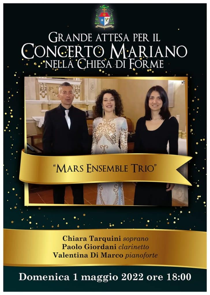 Grande attesa per il concerto dei “Mars Ensemble Trio” nella chiesa di Forme