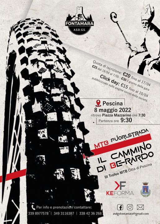 Tutto pronto per la gara ciclistica ed amatoriale “Il cammino di Berardo”, III Trofeo MTB Città di Pescina