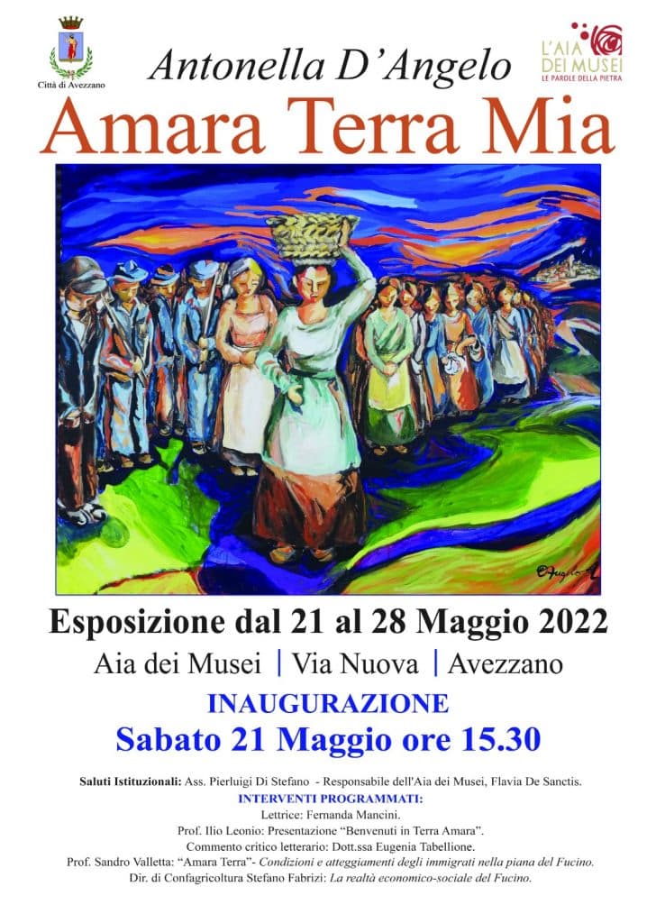 Emozioni e lezioni di vita alla presentazione della mostra personale di pittura "Amara terra mia", dell'artista Antonella D'Angelo
